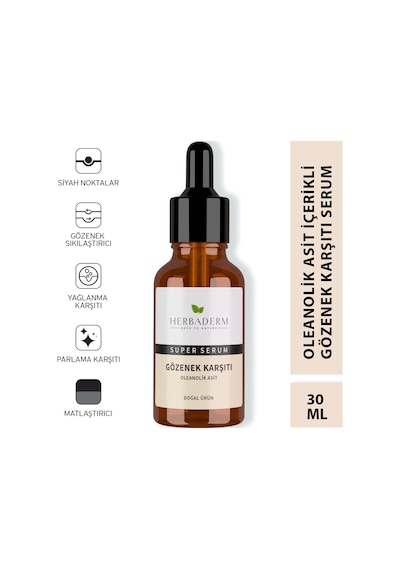 Superserum Oleanolik Asit Gözenek Karşıtı Doğal Yüz Serumu