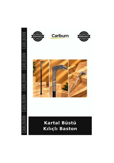 Özel Seri Kartal Büstü Kılıçlı Baston Ofis Tasarım