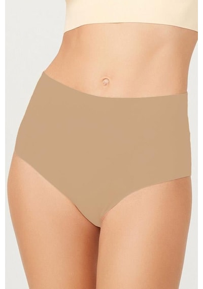 Cottonhill Yüksek Bel Basic Lazer Kesim Bikini Külot 6'lı Paket-2 Model3