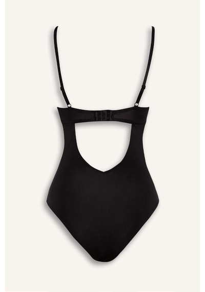 DeFacto Yarım Dolgulu Dantel Detaylı Bodysuit-Fall in Love D8168AX25SPBK81