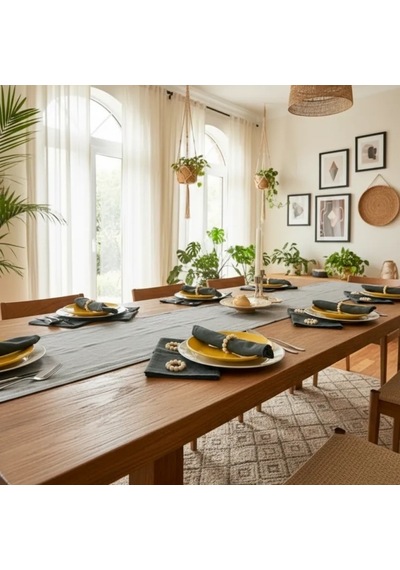 Füme Koyugri Premium Peçete Takımı 6lı Toka 40x40