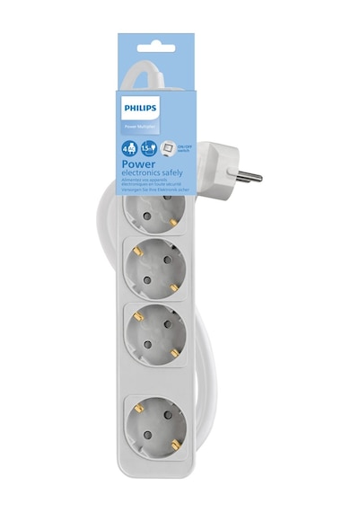 Philips Chp2144w Beyaz Çocuk Korumalı 4'lü Priz 1,5m