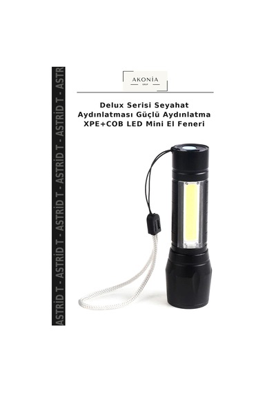 Delux Serisi Seyahat Aydınlatması Güçlü Aydınlatma Xpe+cob Led Mini El Feneri Çok Renkli