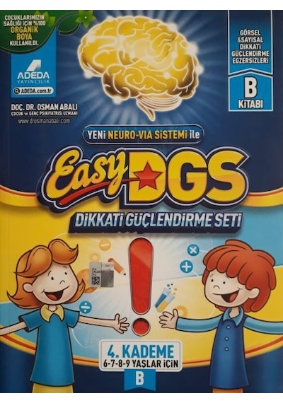 Easy Dikkati Güçlendirme Seti 6-9 Yaş B-2.Kademe - Osman Abalı - Adeda