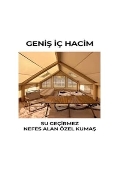 12 Kişilik 4 Mevsim Şişme Kamp Çadırı 300x400x210 Çok Renkli