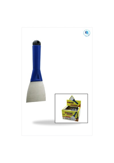 80 Mm Metal Kazıma Spatulası Plastik Saplı Kapaklı Boya Vernik Ya