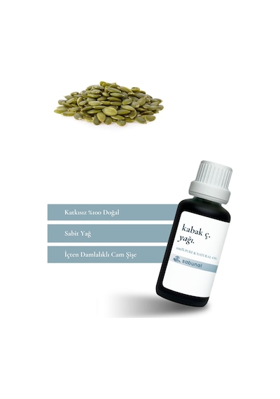 Sabunal Kabak Çekirdeği Yağı 30 ML - Soğuk Sıkım