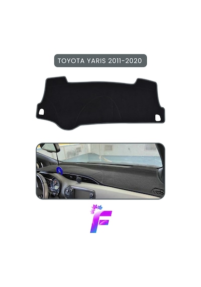 Toyota Yaris 2011-2020 Torpido Örtüsü Çatlama Ve Isıya Karşı Tam Koruma Oto Aksesuar B68 Gri