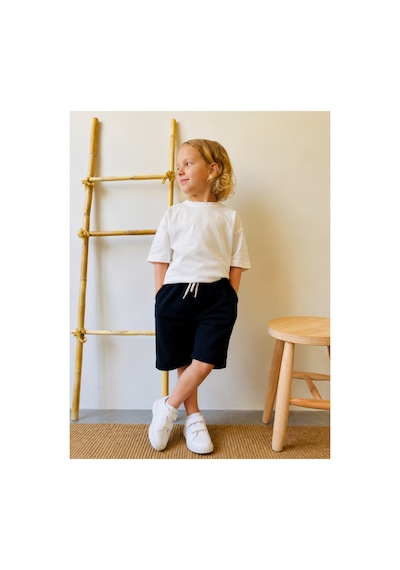 Genel Markalar Luniva Butik Unisex Çocuk Beyaz Basic Tişört Siyah Waffle Şort Takımı Yazlık 2'li Takım Beyaz Genel Markalar Luniva Butik Unisex Çocuk Beyaz Basic Tişört Siyah Waffle Şort Takımı Yazlık 2'li Takım Beyaz
