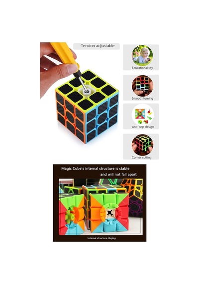 3x3 Fiber Karbon Qy Speed Zeka Küpü Akıl Küpü