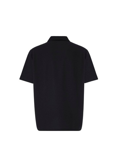 Süvari Siyah Regular Düz Baskısız Waffle Düğmeli Polo Yaka Tişört Sts1014000004-s09