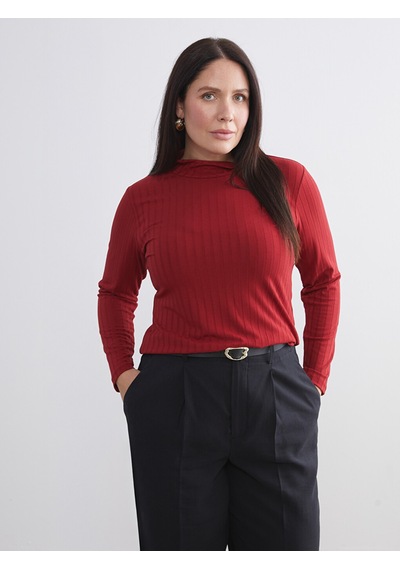 Lcw Everyday Kırmızı Dik Yaka Kadın Body
