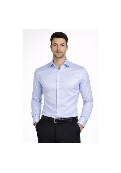 Classics Men Slim Fit Uzun Kollu Kolay Ütü Pamuk Saten Erkek Gömlek Buz Mavi Classics Men Slim Fit Uzun Kollu Kolay Ütü Pamuk Saten Erkek Gömlek Buz Mavi