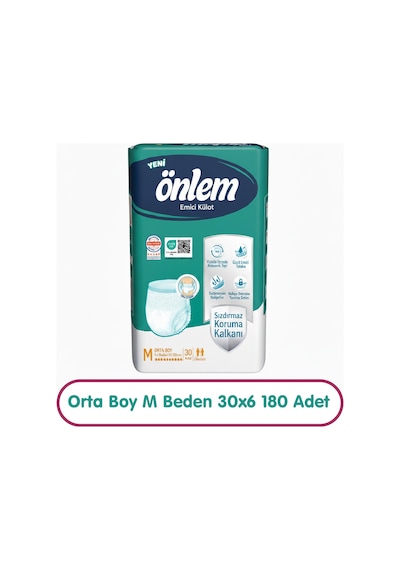 Önlem Emici Külot M Beden 30x6 180 Adet M
