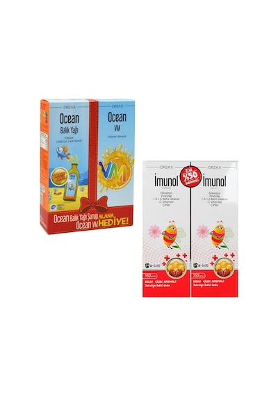 Ocean Balık Yağı 150 ML + Ocean Vm Şurup 150 ML + İmunol Şurup 2 x 150 ML