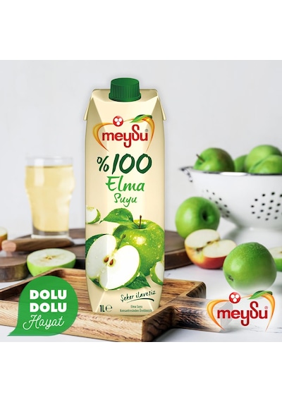 Meysu %100 Elma Suyu 1 Lt X 6 Adet