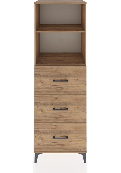 Hyperion Dolap 2 Raflı 3 Çekmeceli 60x44x182 Çam-çam Çam