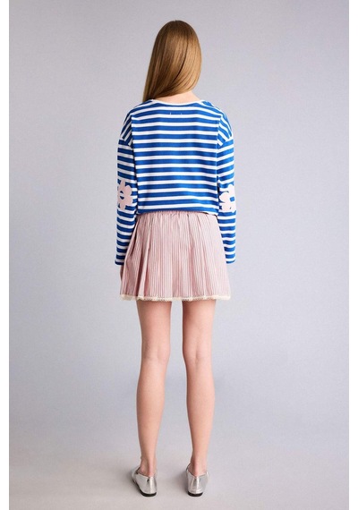 Defacto Pilise Normal Bel Poplin Mini Etek H5542ax26sppn648 Pembe-pn648