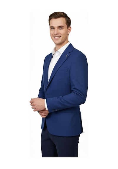 Suitmen Erkek Tek Spor Ceket Çift Yırtmaçlı Bgl-st04982 İndigo