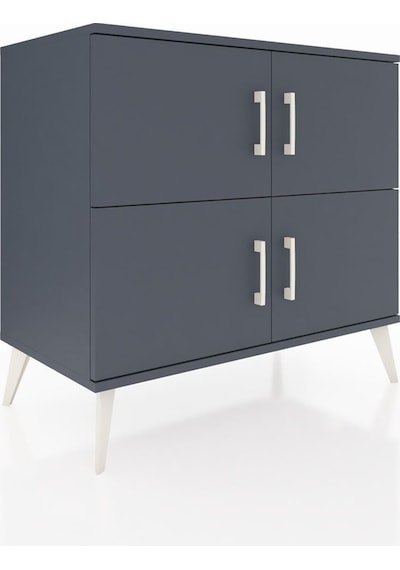 Hyperion Şifonyer 2 Raflı 4 Kapaklı 88x44x80 Antrasit-antrasit/çam Antrasit/çam Hyperion Şifonyer 2 Raflı 4 Kapaklı 88x44x80 Antrasit-antrasit/çam Antrasit/çam