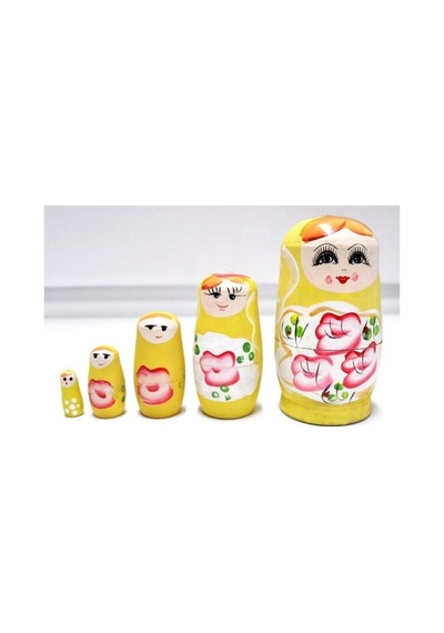 Mobgift 5’Li Matruşka Bebek Ahşap