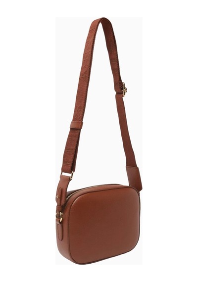 Stella Mccartney Alter Mat Vegan Deri Studded Logo, Mini Kamera Omuz Çantası Kahverengi