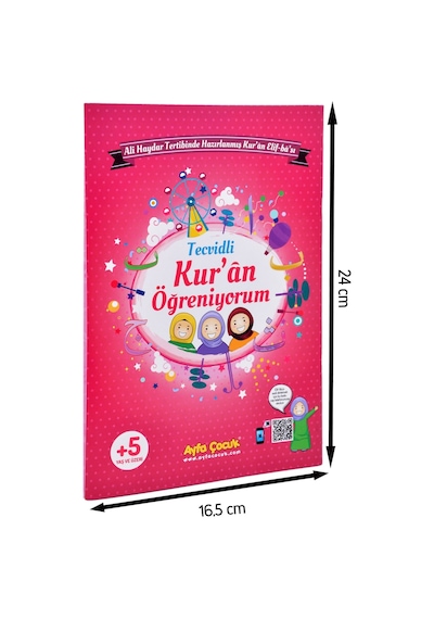 Orta Boy Renkli Çocuk Elif-Ba'Sı Pembe-1657
