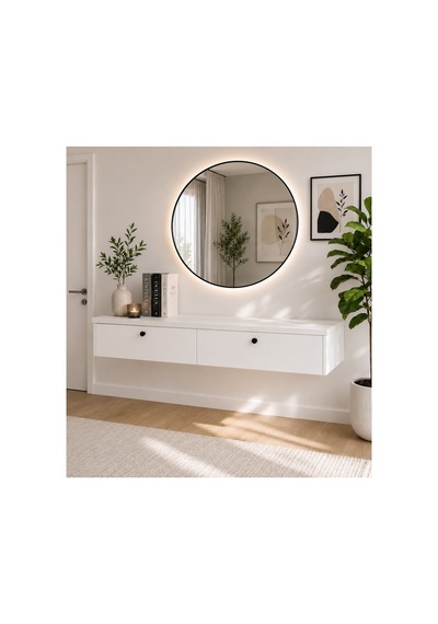 Beyaz Dresuar - Çekmeceli 80 Cm Dresuar Beyaz