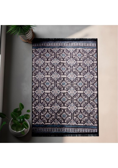 Bigghome Çift Taraflı Kilim, Makinede Yıkanabilir, Modern Desenli, 120 180 Cm, Sa25at