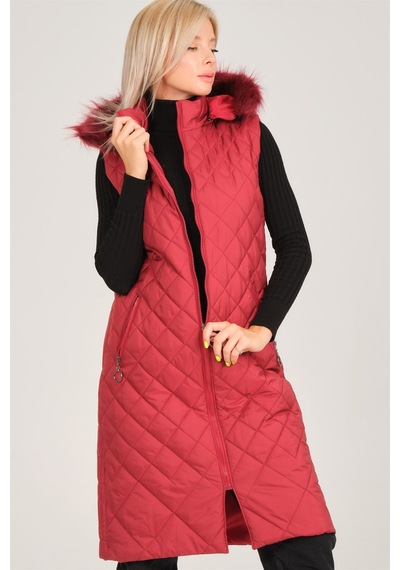 Z6718 Dewberry Bayan Yelek-bordo Bordo