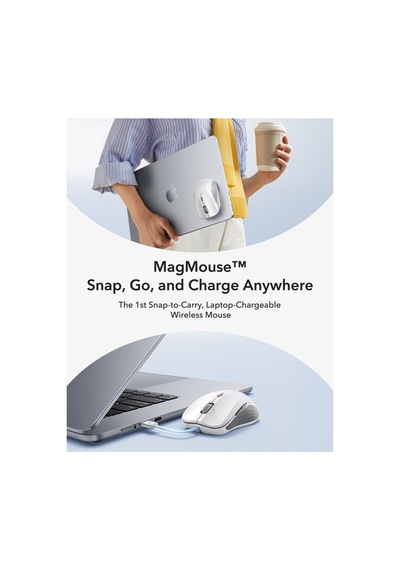 Magmouse Kablosuz Mouse - Beyaz White - 859010669 Diğer