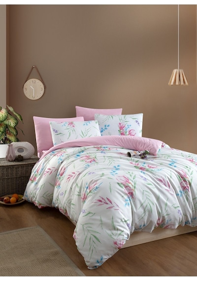 Mystory Home  Lastikli Çarşaflı Tek Kişilik Nevresim Takımı Tulip