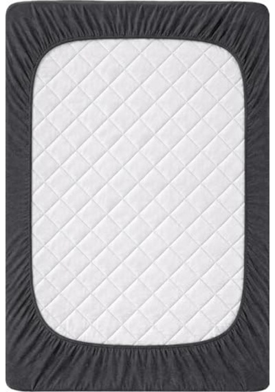 Septumium%100 Pamuklu Lastikli Çarşaf, Andrasit, 2 Yastık Kılıfı Dahil 160x200 Abanoz