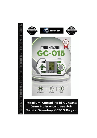 Premium Konsol Hobi Oynama Oyun Kolu Atari Joystick Tetris Gameboy Gc015 Beyaz