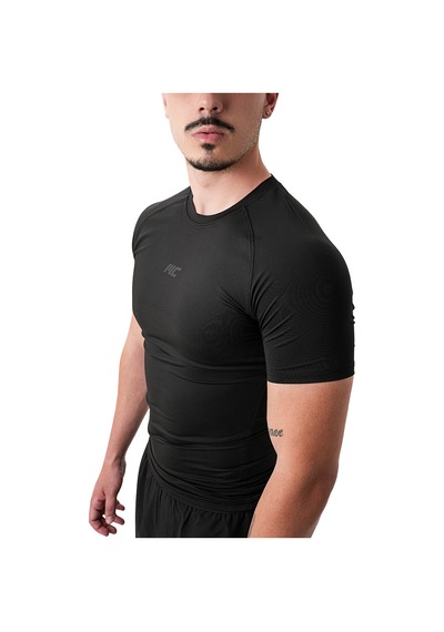Musclecloth Tech Kısa Kollu T-shirt Siyah Siyah