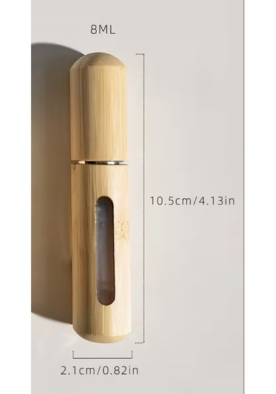 Sge Teknoloji Bambu 8 Ml Doldurulabilir Parfüm Şişesi Taşınabilir Cep Seyahat Parfüm Şişesi Atomizer