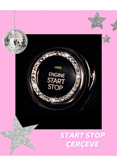 Taş Kaplı Start Stop Tuşu Çerçevesi