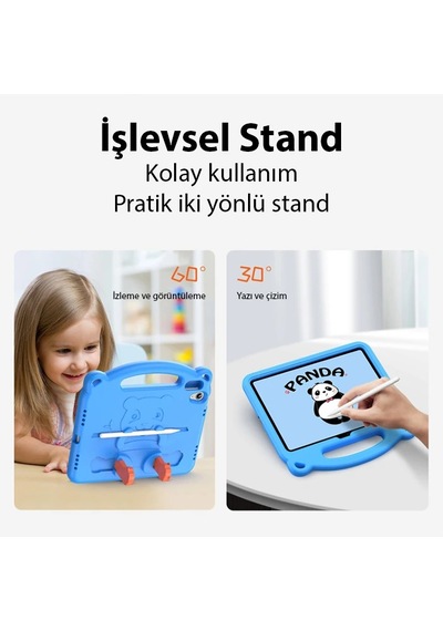 Dux Ducis İpad 10.2 2022 Kılıf Panda Serisi Çocuk Shockproof Standlı Kılıf- 5775