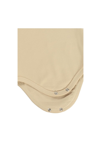 Civil Baby Düz Renkli 3-36 Ay Çıtçıtlı Badi - Bej