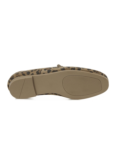 Nine West Eysan5 5pr Leopar Kadın Loafer 000000000102037947 Kahverengi