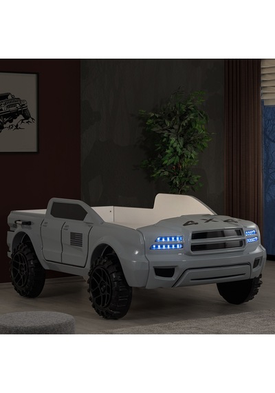 Setaymobilya Arabalı Yatak, Pickup Ledli Arabalı Yatak, 100X190 - Gri Setaymobilya Arabalı Yatak, Pickup Ledli Arabalı Yatak, 100X190 - Gri