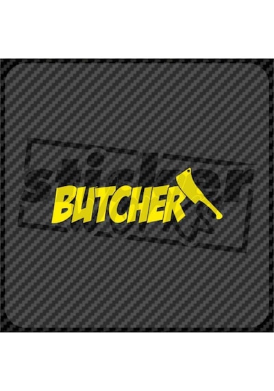 Butcher Hologram Sticker Sarı