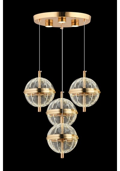 Orbital 4'lü Kumandalı Gold Avize Gold