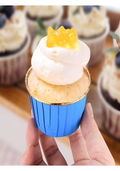 Muffin Kek Kalıbı 25 Adet Cupcake Kağıdı Mavi