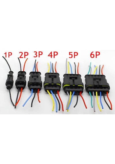 Süper Seal Elektrik Soketi 1 Takım 1 Pin Kablolu Su Geçirmez Konn