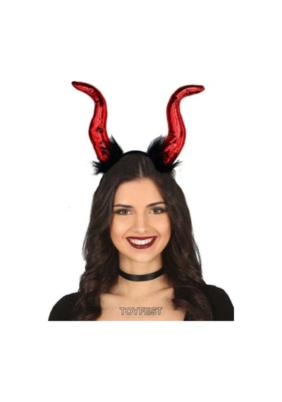 Cadılar Bayramı Halloween Kostüm Partisi Aksesuarı Boynuzlu Şeytan Malefiz Tacı & Taç - 30x28cm