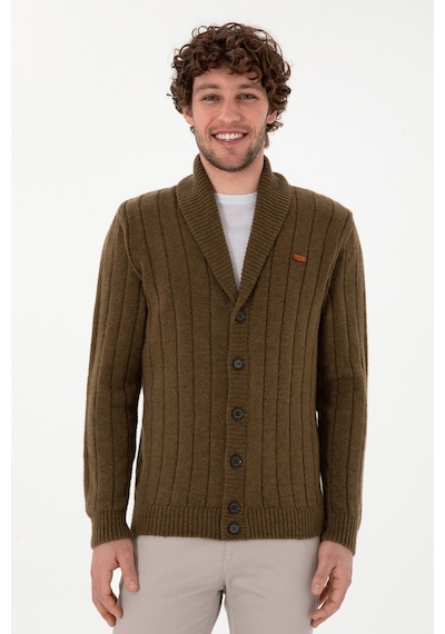 U.s. Polo Assn. Erkek Haki Hırka Triko 50297061-vr027 Haki