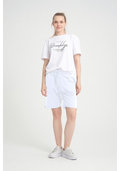 Superlife Kadın Regular Fit Duble Paça Şort Spr24srk51 Ekru