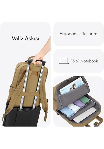 Mack Mce-1523 15.6 Nova Eco Notebook Sırt Çantası Camel Ununamck0026 Renkli