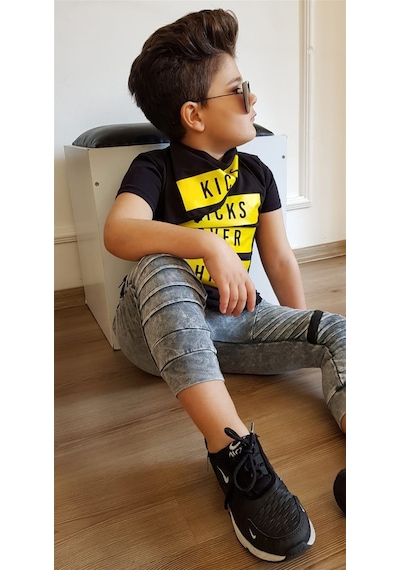 Turuncu Gardrop Kicks Over Fular Detay Erkek Çocuk Takım Çok Renkli